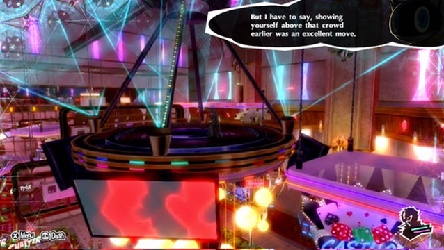 Persona 5 played on the switch